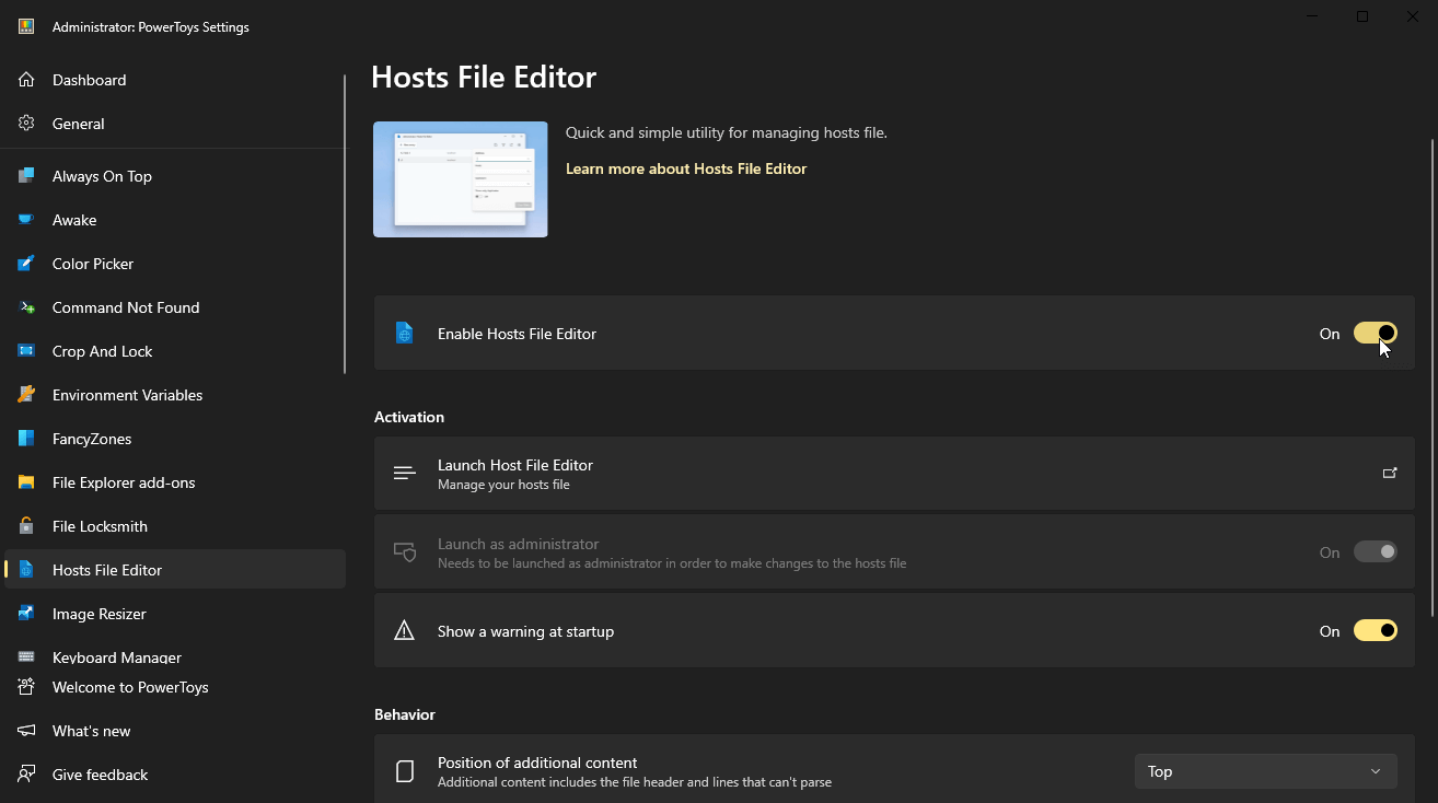 Hosts File Editor